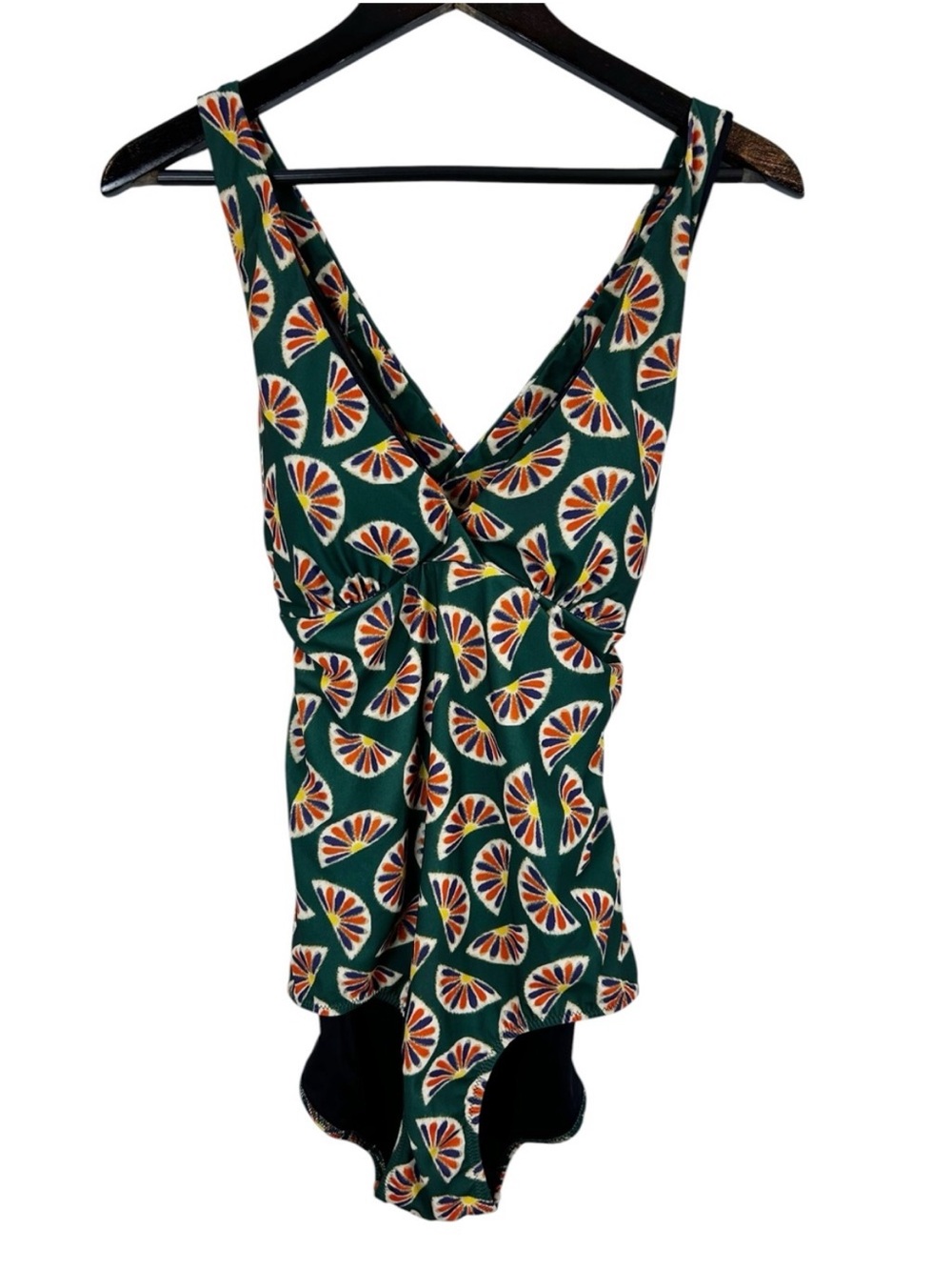 Toast Swim Green Printed One Piece Swimsuit Women's Size 12